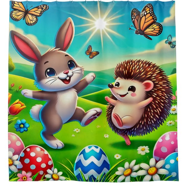 A happy hare and hedgehog (Front)