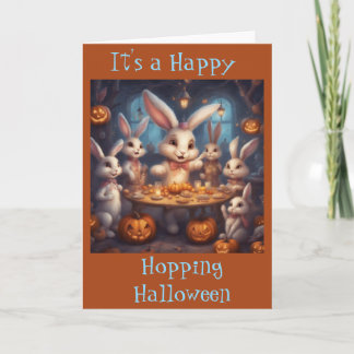 A Happy Hopping Halloween Bunnies Halloween Card