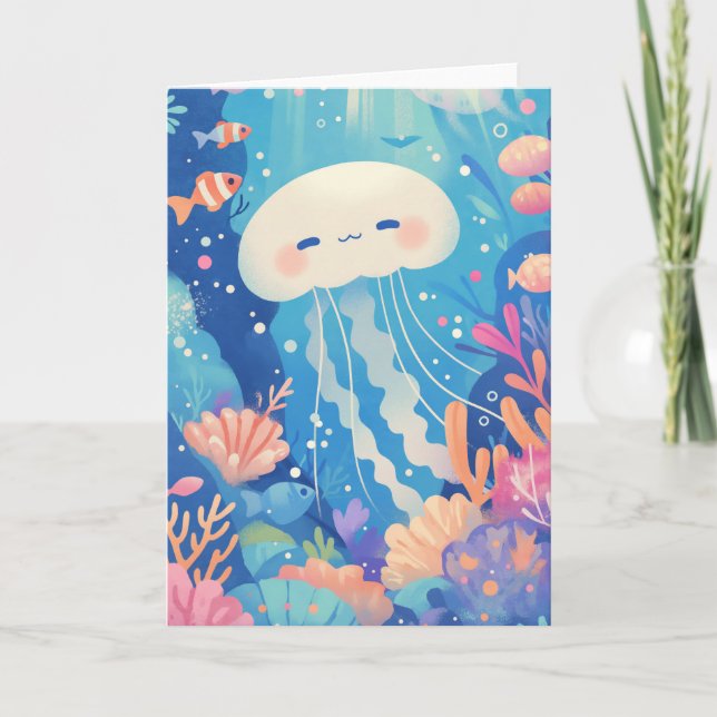 A Happy Jellyfish Paradise Card (Front)