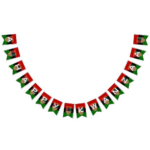 A HAPPY KWANZAA Pan African Bunting Flags