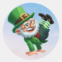 A happy little leprechaun on St. Patrick's day