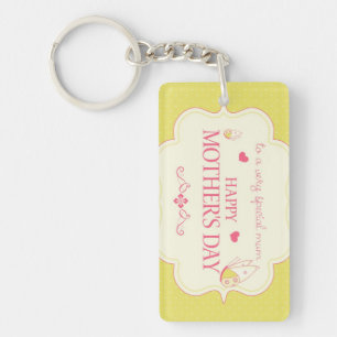 A Happy Mother's Day Greeting Card Keychain