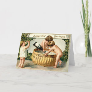 A Happy New Year to You 1907 Vintage Holiday Card