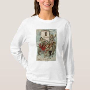 A Happy New YearKids Around a Red Wagon T-Shirt
