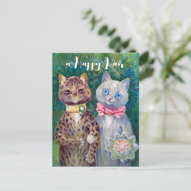A Happy Pair | Louis Wain | Postcard (Standing Front)