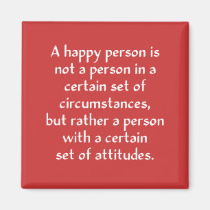 A happy person is not a person in a certain set of magnet