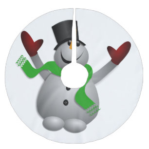 A Happy Snowman Brushed Polyester Tree Skirt