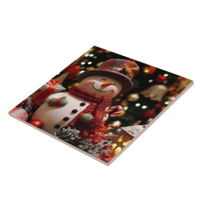 A happy snowman for the holidays tile (Side)