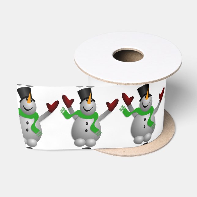 A Happy Snowman Satin Ribbon (Spool)