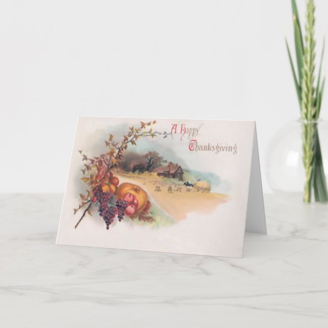 A Happy Thanksgiving Greeting Card (Front)