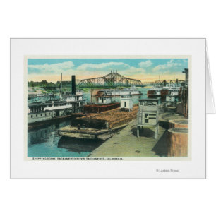 A Harbour Shipping Scene on Sacramento River