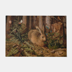 A Hare in the Forest (by Hans Hoffmann) Doormat