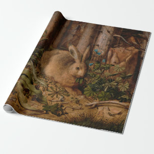 A Hare in the Forest (by Hans Hoffmann) Wrapping Paper
