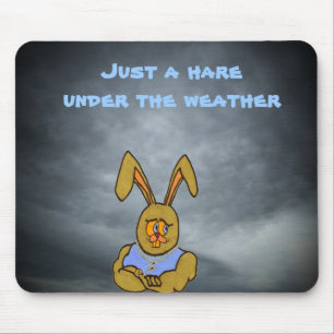 A hare under the weather mouse pad