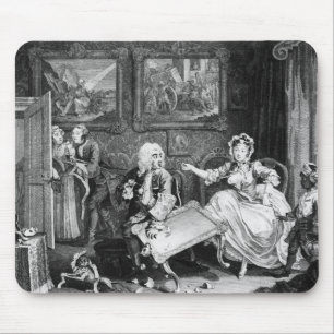 A Harlot's Progress, plate II, Quarrels Mouse Pad