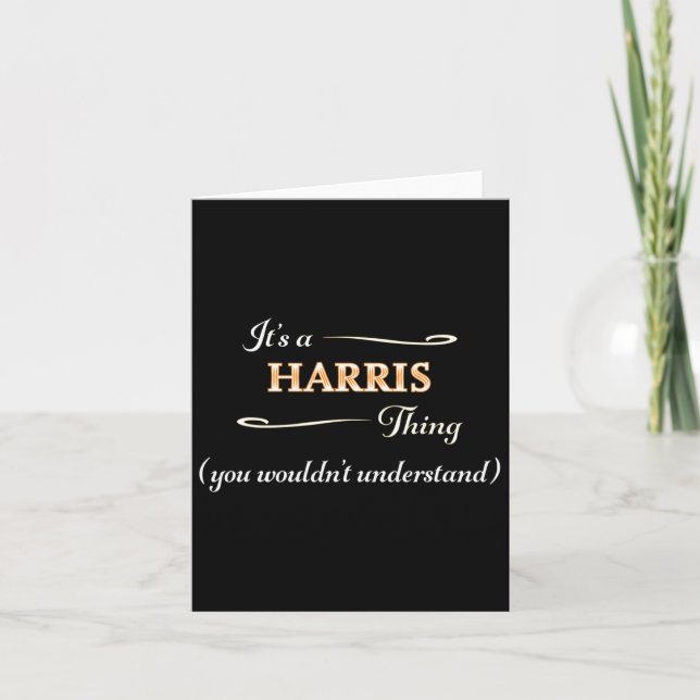 A Harris Thing Kamala Harris 2024 Election Anti Tr Card (Front)