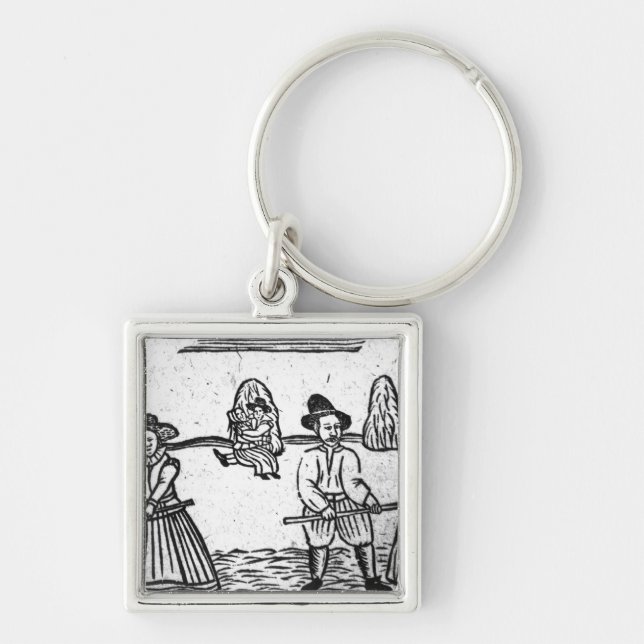 A Harvesting Scene Keychain (Front)