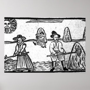 A Harvesting Scene Poster