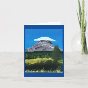 A Hat for Mt. Hood--greeting card