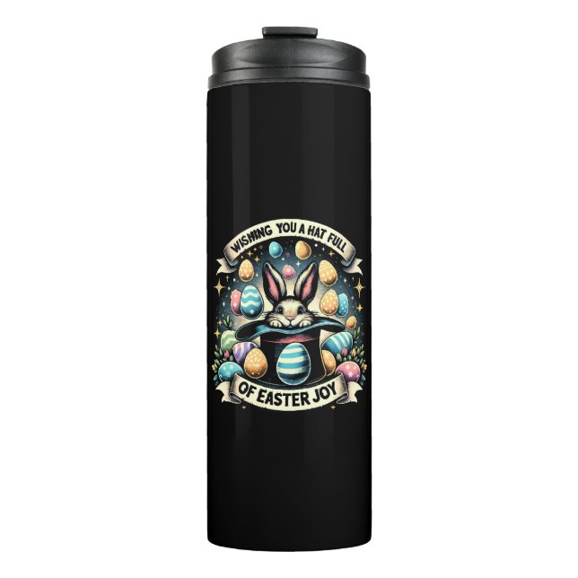 A Hat full of Easter Joy Thermal Tumbler (Front)