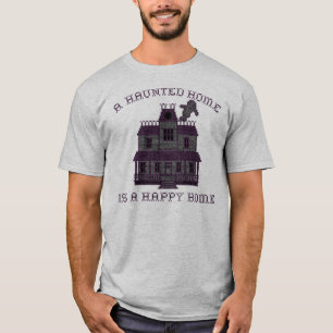 A Haunted Home is a Happy Home Cross Stich T-Shirt