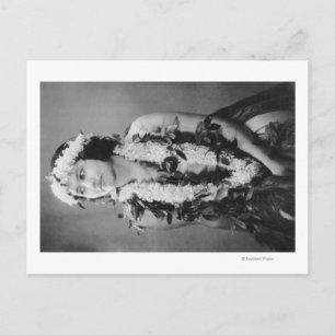 A Hawaiian Hula Dancer PhotographHawaii Postcard