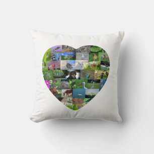 A heart for animals throw pillow