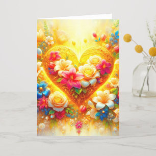 A Heart of Gold Thank You Card