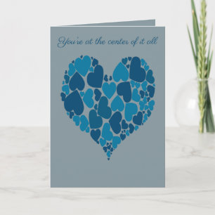 A Heart Of Hearts Romantic Design Pastel Blue  Card