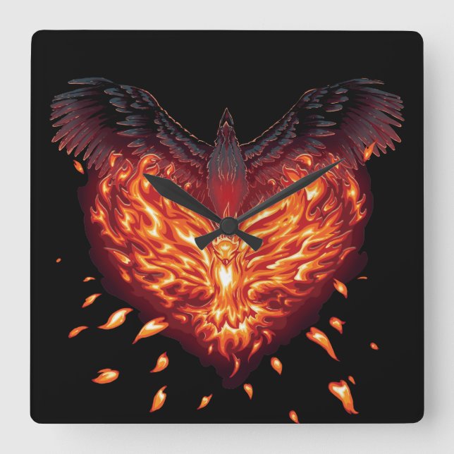 A Heart Reborn Square Wall Clock (Front)