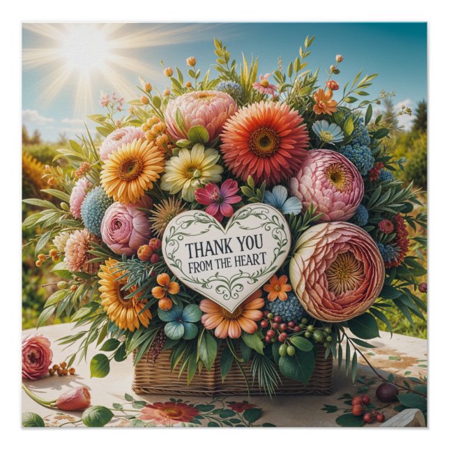 A Heartfelt Floral Glossy Poster (Front)