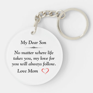 A Heartfelt Gift for My Son Keychain