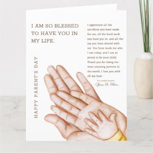 A Heartfelt Thank You to My Parents Card