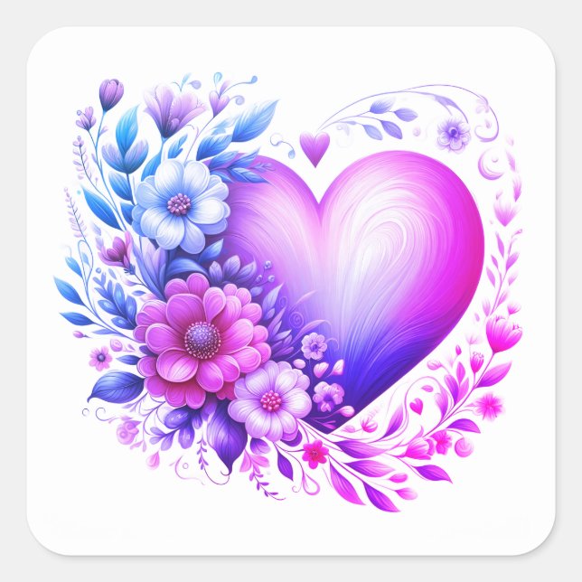 "A Heartfelt Touch of Floral Elegance" Sticker (Front)