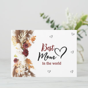 A hearty best mom in the world card