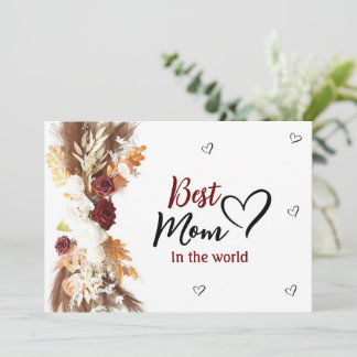 A hearty best mom in the world card