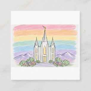 A Heavenly Place of Peace   Beautiful LDS Temple U Enclosure Card