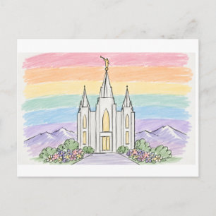 A Heavenly Place of Peace   Beautiful LDS Temple U Postcard
