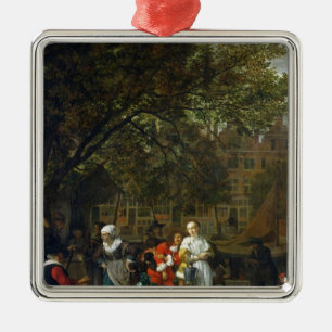 A Herb Market in Amsterdam Metal Ornament