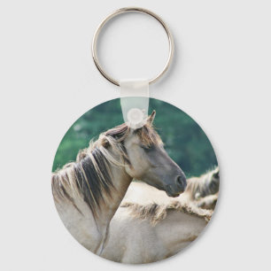 A herd of Brumby Horses from Australia Keychain