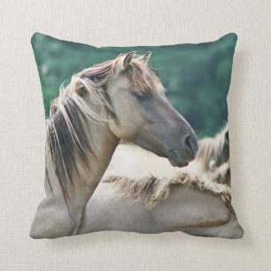 A herd of Brumby Horses from Australia Throw Pillow