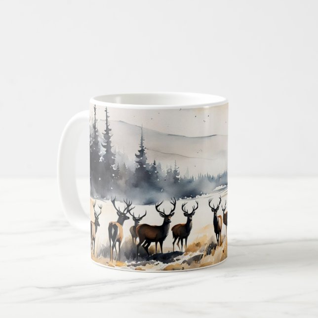 A Herd Of Deer Coffee Mug (Front Left)