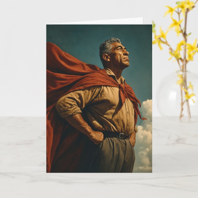 (A) Hero Dad  Card (Yellow Flower)