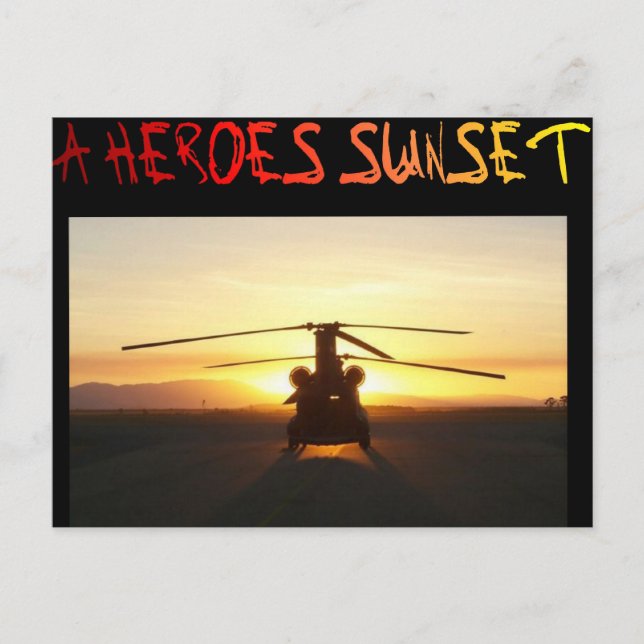 A Heroes Sunset Postcard (Front)