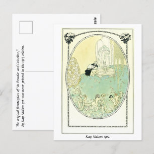 A Highborn couple and playful fauns dancing Postcard