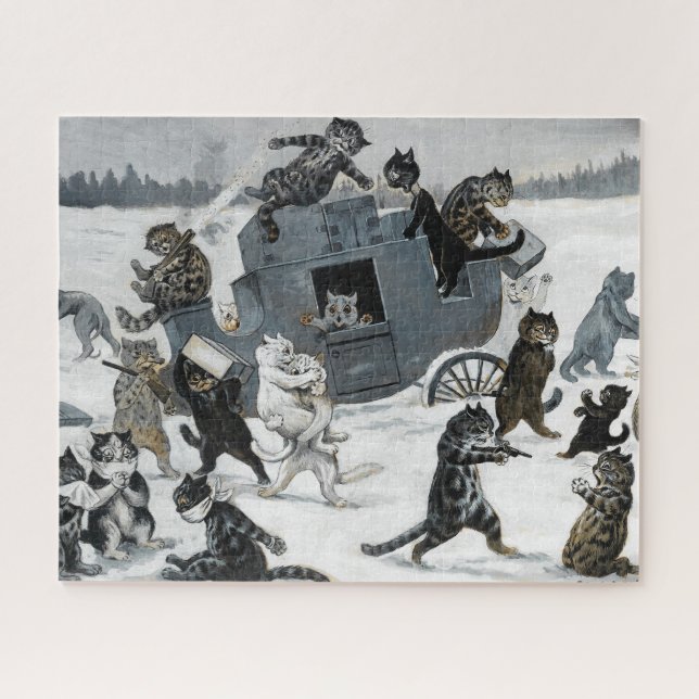 A Highway Robbery by Louis William Wain Jigsaw Puzzle (Horizontal)