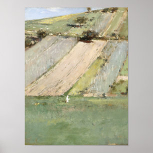 A Hillside, Giverny Poster