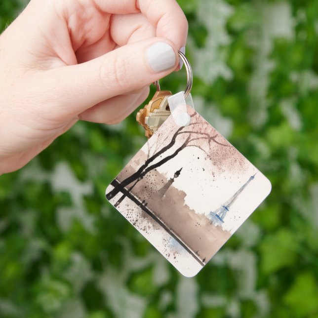 A hint of Paris - Watercolor - Keychain (Hand)