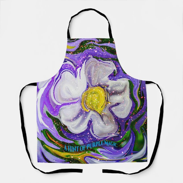 A hint of purple Magic - Flower power Apron (Front)