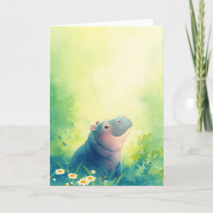 A Hippo Quiet Moment Card